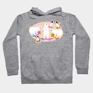 Ice Skate-boarding Arctic Animals Hoodie